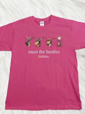 Gildan Pink 'Meet the Beetles' Graphic Tee